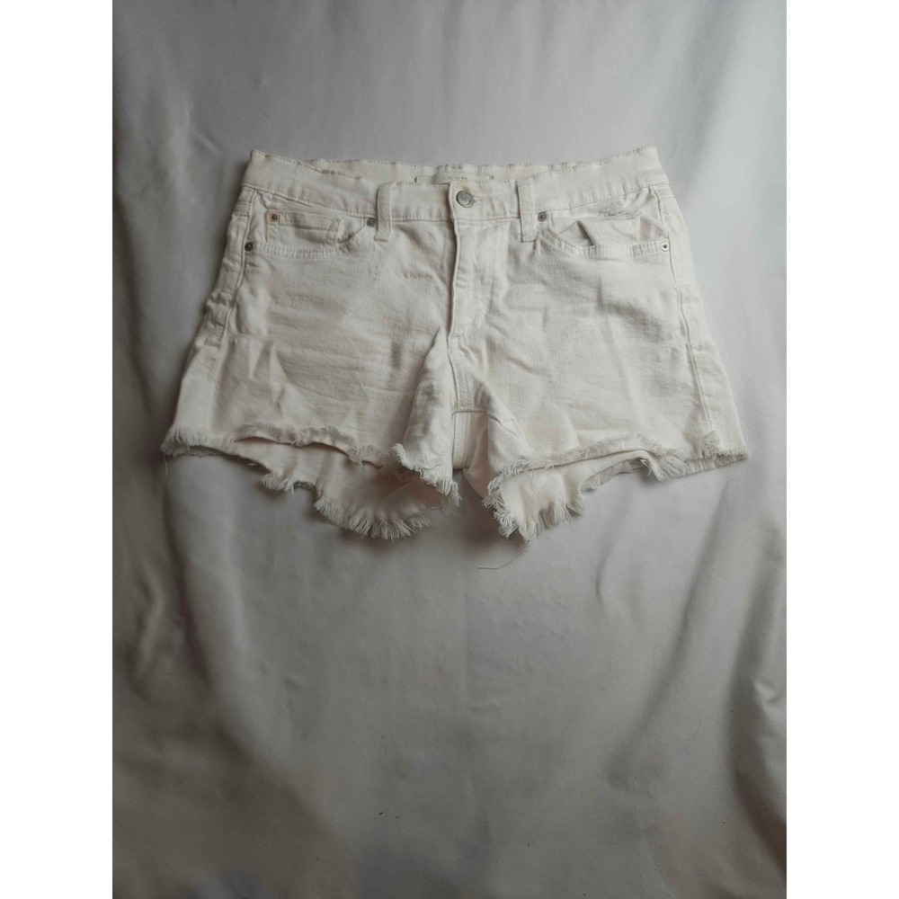 Joes Jeans The Ozzie 4 Inch Cut Off Shorts White Denim Frayed Hem Size 27 Womens